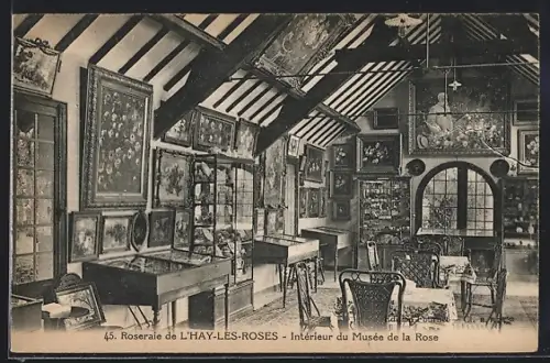AK L`Haÿ-les-Roses, Intérieur du Musée de la Rose