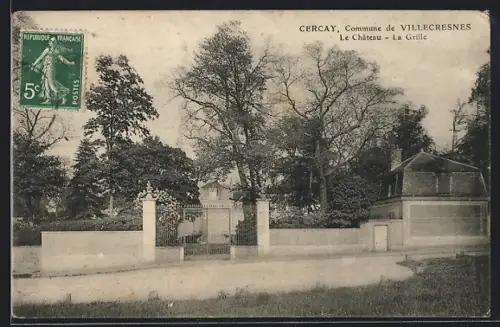 AK Cercay /Villecresnes, Le Château, La Grille