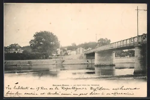 AK Bry-sur-Marne, Le pont pris du Perreux
