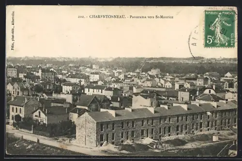 AK Charentonneau, Panorama vers St-Maurice