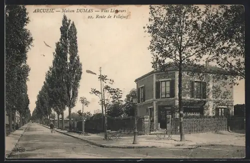 AK Arcueil, Maison Dumas, Vins Liqueurs, 22, Route de Villejuif