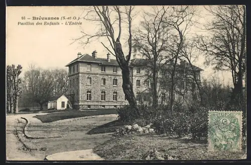 AK Brévannes /S.-et-O., Pavillon des Enfants, L`Entrée