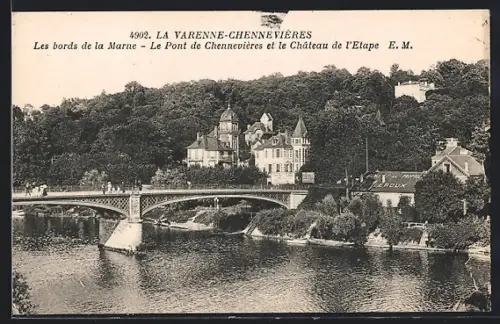 AK La Varenne-Chenneviéres, Les Bords de la Marne
