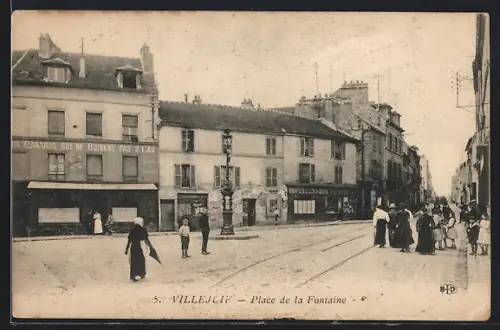 AK Villejuif, Place de la Fontaine