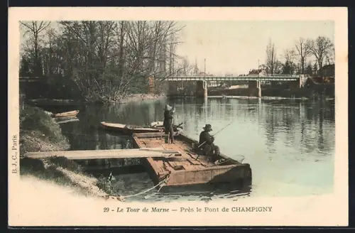 AK Champigny, Angler bei der Brücke