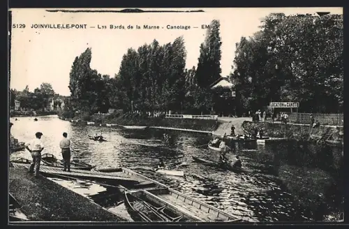 AK Joinville-le-Pont, Les Bords de la Marne, Canotage