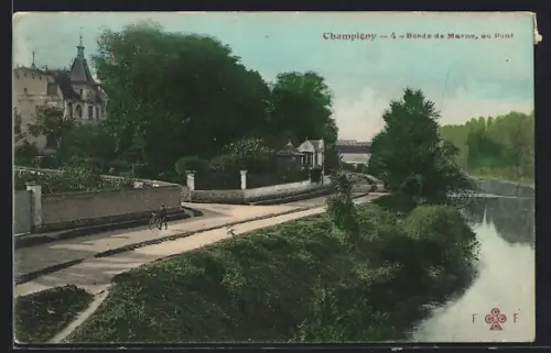AK Champigny, Bords de Marne au Pont