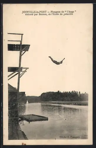 AK Joinville-le-Pont, Plongeon de l`Ange éxécuté par Besson, de l`Ecole de Joinville