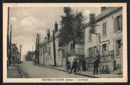 AK Bourg et Comin /Aisne, La Poste