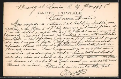 AK Bourg et Comin /Aisne, La Poste