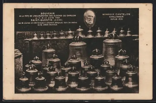 AK Saint-Quentin /Aisne, Souvenir de la fête de l`inauguration des cloches du carillon 1924
