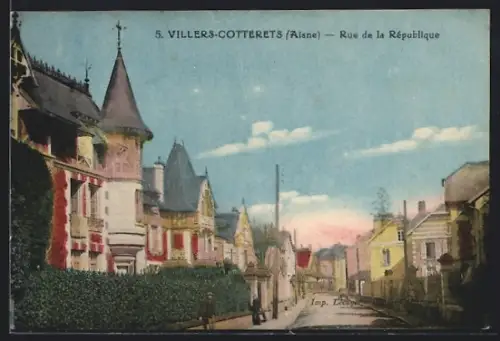 AK Villers-Cotterêts /Aisne, Rue de la République