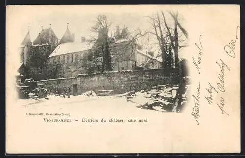 AK Vic-sur-Aisne, Derrière du château, côté nord