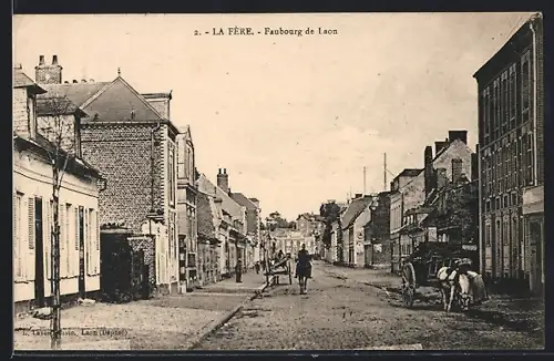 AK La Fère, Faubourg de Laon