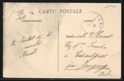 AK Flamicourt /Péronne, Jardins et canaux près de Péronne