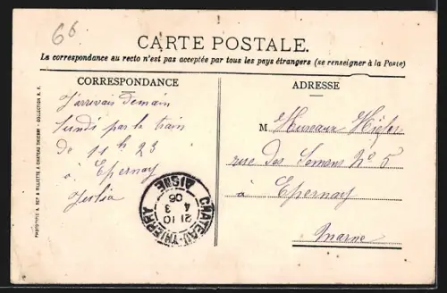 AK Château-Thierry, Place de la Bascule, Avenue de Paris