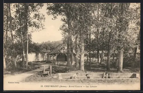 AK Chevregny /Aisne, Avant Guerre, Les Lavoirs