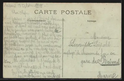 AK Mons-en-Laonnois, Le Chalet et jardin en bordure d`une allée sinueuse