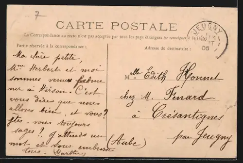 AK Hirson, Ancienne Église d`Hirson, Incendie le 9 Janvier 1906