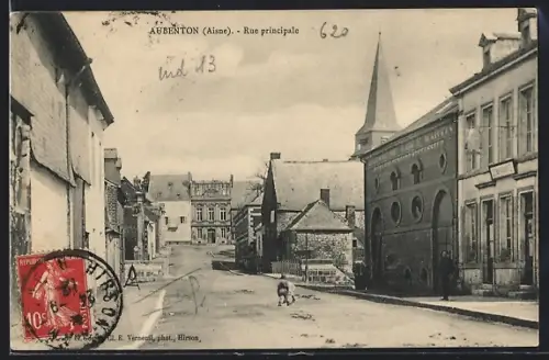 AK Aubenton /Aisne, Rue principale