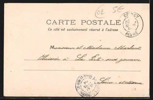 AK Coincy /Aisne, Rue des Bordeaux avec hôtel et boutiques