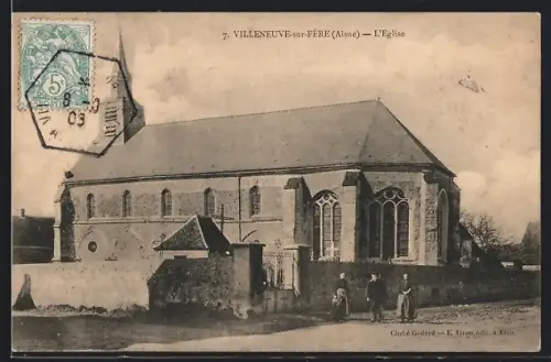 AK Villeneuve-sur-Fère /Aisne, L`Église
