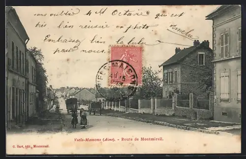 AK Viels-Maisons /Aisne, Route de Montmirail