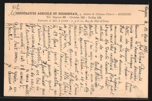 AK Soissons, Le nouveau Pont des Anglais, Vue sur le Silo Coopératif et le faubourg St-Waast