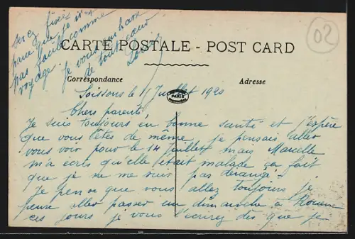 AK Soissons, Ruines de la Rue du Commerce après la guerre