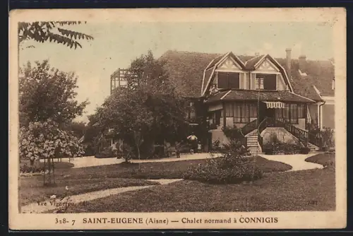 AK Saint-Eugène /Aisne, Chalet normand à Connigis