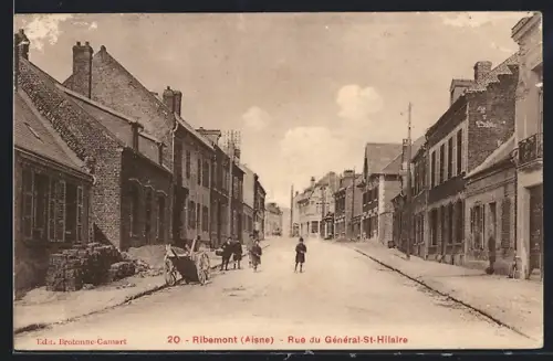 AK Ribemont /Aisne, Rue du Général-St-Hilaire