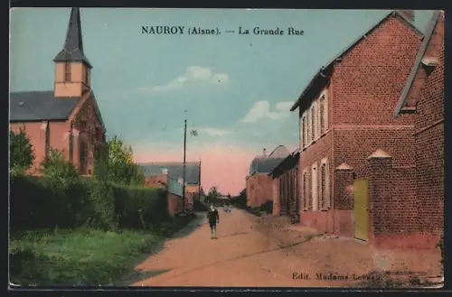 AK Nauroy /Aisne, La Grande Rue