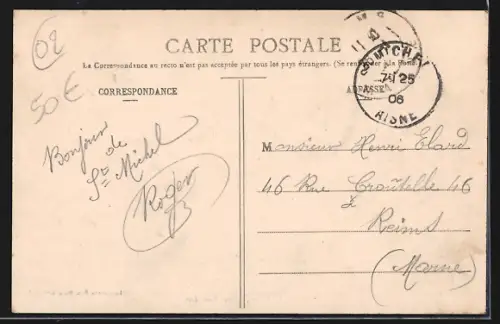 AK St-Michel /Aisne, Place Rochefort avec calèche et kiosque à musique