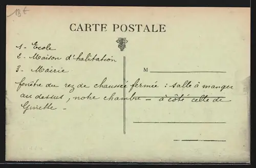 AK Pignicourt /Aisne, École et groupe d`enfants devant un bâtiment en pierre