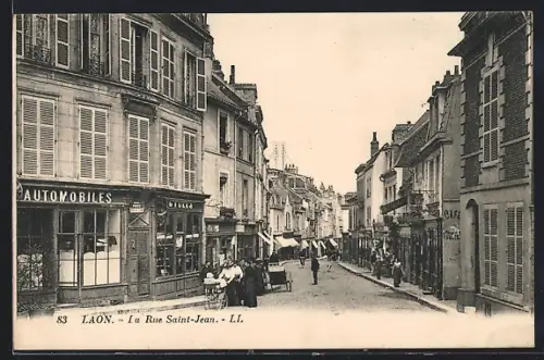 AK Laon, La Rue Saint-Jean