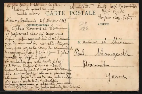 AK Fère-en-Tardenois /Aisne, La Gendarmerie