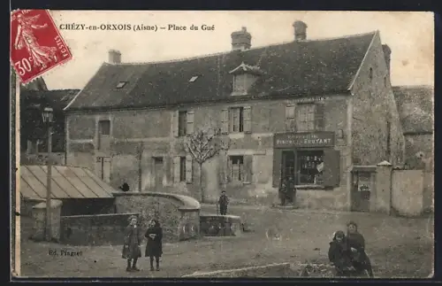 AK Chézy-en-Orxois /Aisne, Place du Gué