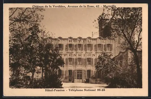 AK Marseille, Château de la Verdière, Avenue de la Rose 42