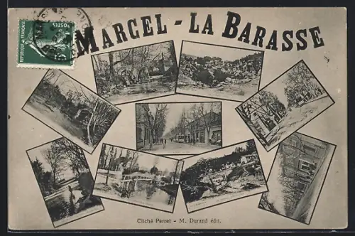 AK Marcel-La Barasse, Vues multiples du village et paysages environnants