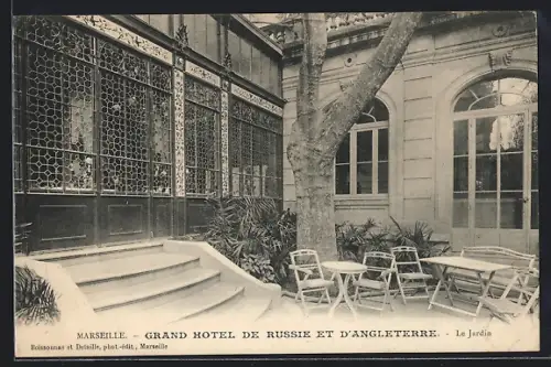 AK Marseille, Grand Hôtel de Russie et d`Angleterre, Le Jardin