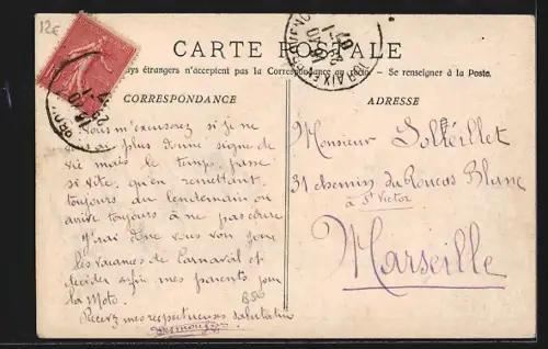 AK Aix-en-Provence, Arts et Métiers, Promo 1906-1909