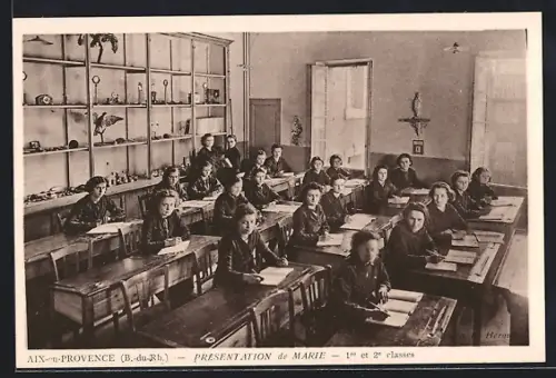 AK Aix-en-Provence /B.-du-Rh., Présentation de Marie, 1re et 2e classes
