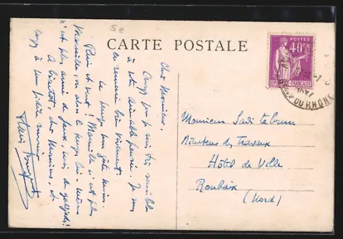 AK Le Fortin-de-Montredon, Boulevard de Marseilleveyre et vue des montagnes en arrière-plan