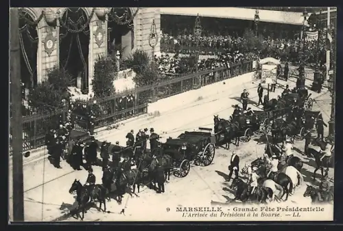 AK Marseille, Grande Fête Présidentielle, L`arrivée du Président à la Bourse