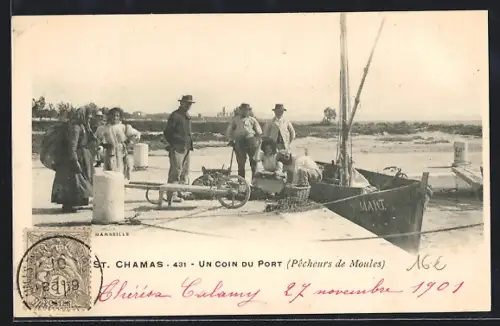 AK St. Chamas, Un coin du port, Pêcheurs de moules