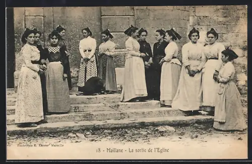 AK Maillane, La sortie de l`Église