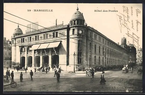 AK Marseille, Hôtel des Postes et animation urbaine