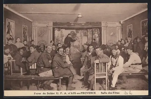 AK Aix-en-Provence, Foyer du Soldat U. F. A., Salle des Fêtes