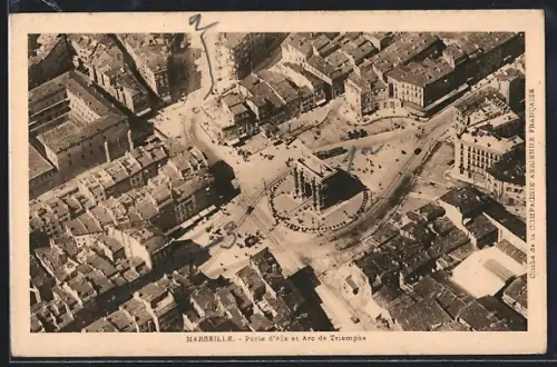 AK Marseille, Porte d`Aix et Arc de Triomphe