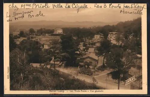 AK Saint-Loup, Les Trois Ponts, Vue générale